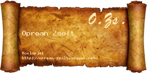 Oprean Zsolt névjegykártya